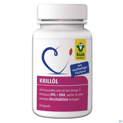 Sie sehen eine Packung Raab Krillöl Kapseln 50 Kapseln, Produktbild: 01 Raab Krillöl Kapseln 50 Kapseln, A-Nr.: 4362941 - 01