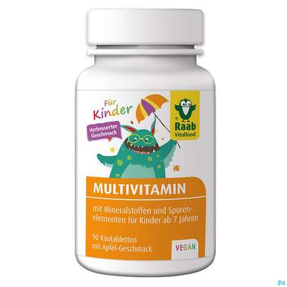 Sie sehen eine Packung Raab Multivitamin Lutschtabletten 90 Lutschtabletten, Produktbild: 01 Raab Multivitamin Lutschtabletten 90 Lutschtabletten, A-Nr.: 4854791 - 01