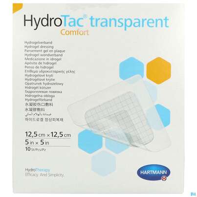 Schaumverband Hydrotac Transparent/comfort 12,5x12,5cm 10st, A-Nr.: 5310573 - 01