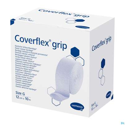 Sie sehen eine Packung Schlauchverband Coverflex/grip Weiss Grosse Oberschenkelverb. 10mx 12cm Gr.g 1st, Produktbild: 02 Schlauchverband Coverflex/grip Weiss Grosse Oberschenkelverb. 10mx 12cm Gr.g 1st, A-Nr.: 4903029 - 02