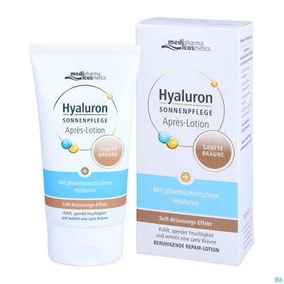 Sie sehen eine Packung Sonnenprodukte Hyaluron Sonnenpflege Apres Sun Sanfte Braeune 150ml, Produktbild: 05 Sonnenprodukte Hyaluron Sonnenpflege Apres Sun Sanfte Braeune 150ml, A-Nr.: 5421835 - 05