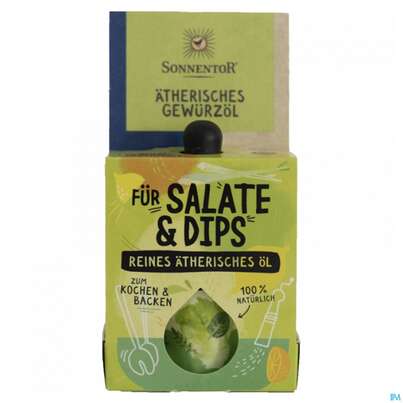 Sie sehen eine Packung Sonnentor Aetherisches Gewuerzoel Fuer Salate +dips Alt 18004 4,5ml, Produktbild: 02 Sonnentor Aetherisches Gewuerzoel Fuer Salate +dips Alt 18004 4,5ml, A-Nr.: 5227122 - 02