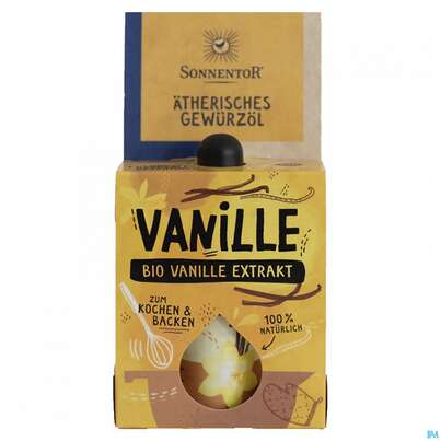 Sie sehen eine Packung Sonnentor Aetherisches Gewuerzoel Vanille-extrakt Alt 17053 4,5ml, Produktbild: 01 Sonnentor Aetherisches Gewuerzoel Vanille-extrakt Alt 17053 4,5ml, A-Nr.: 5227085 - 01