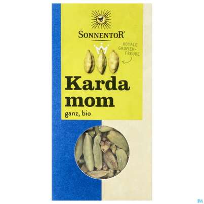 Sie sehen eine Packung Sonnentor Bio Kardamon Ganz 00895 40g, Produktbild: 01 Sonnentor Bio Kardamon Ganz 00895 40g, A-Nr.: 5227978 - 01