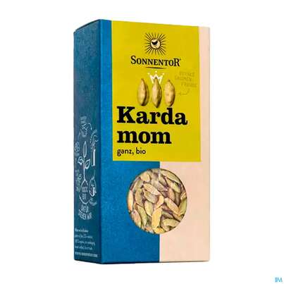 Sie sehen eine Packung Sonnentor Bio Kardamon Ganz 00895 40g, Produktbild: 05 Sonnentor Bio Kardamon Ganz 00895 40g, A-Nr.: 5227978 - 05