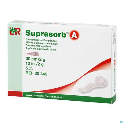 Tamponaden Suprasorb/steril A Calzium-alginat 30cm/2g 5st, A-Nr.: 2203351 - 02