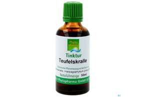 Sie sehen eine Packung Teufelskralle Tinktur Phytopharma 50ml, Produktbild: 01 Teufelskralle Tinktur Phytopharma 50ml, A-Nr.: 3108152 - 01