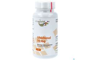 Sie sehen eine Packung Ubichinol Kapseln 50mg -nat 120st, Produktbild: 01 Ubichinol Kapseln 50mg -nat 120st, A-Nr.: 4845415 - 01
