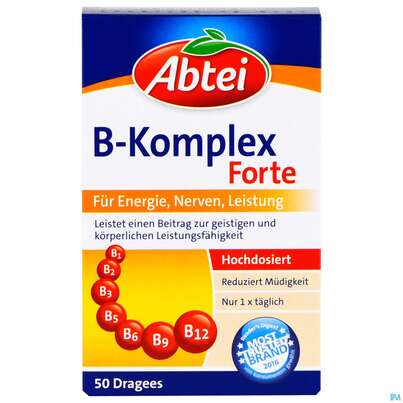 Vitamin B-komplex/forte Dragees Abtei 50st, A-Nr.: 5616941 - 01