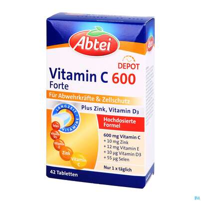 Vitamin C Tabl 600 Abtei Langzeit 42st, A-Nr.: 4334235 - 02