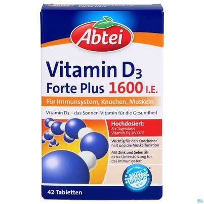 Vitamin D3 Tabl Forte Plus Abtei 42st, A-Nr.: 5331902 - 01