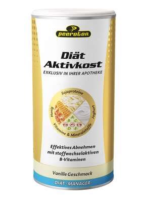 Sie sehen eine Packung Peeroton Diät Aktivkost Vanille, Produktbild: 01 Peeroton Diät Aktivkost Vanille, A-Nr.: 4145416 - 01