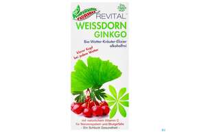 Weissdorn Ginkgo Elixier Revital Wetter Alkoh.fr Bio Kraeuter Fruechte 330ml, A-Nr.: 2593702 - 01