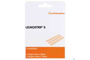 Wundnahtstreifen Leukostrip/s/7 Streifen 4 Streifen 4x 38mm 3 Streifen 6,4x 7mm 1pk, A-Nr.: 5628039 - 01