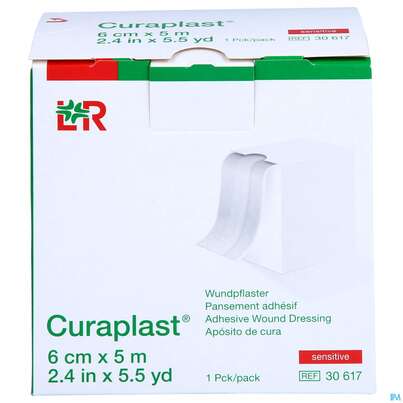 Wundpflaster Curaplast/sensitiv Wundschnellverband Elastisch 5mx 6cm 1st, A-Nr.: 2285596 - 01