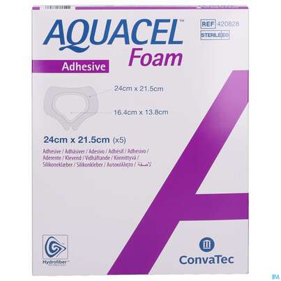 Wundverband Aquacel Foam Adhesive Sakral 24x21,5cm 42082 5st, A-Nr.: 4350151 - 01