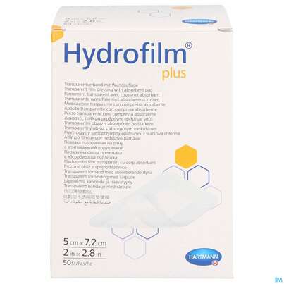 Wundverband Hydrofilm/plus 5x 7,2cm 50st, A-Nr.: 3697183 - 01