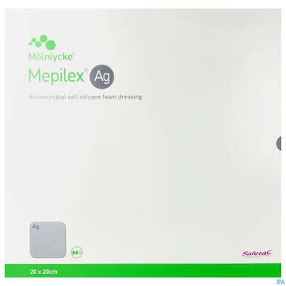 Wundverband Mepilex Silikon Ag 20x 20cm 5st, A-Nr.: 3627283 - 01