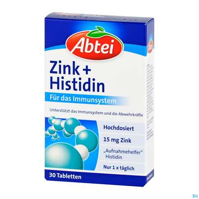 Zink Tabl +histidin Abtei 50000 30st, A-Nr.: 5616912 - 01