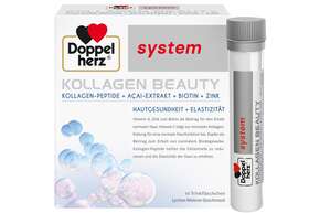 Sie sehen eine Packung Doppelherz system KOLLAGEN BEAUTY, Produktbild: 01 Doppelherz system KOLLAGEN BEAUTY, A-Nr.: 5214326 - 01