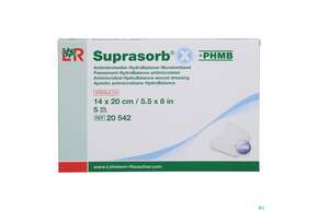 Suprasorb X-phmb Hydrobalance Wundverband Antimikrobiell 14x 20cm 5st, A-Nr.: 3065201 - 01