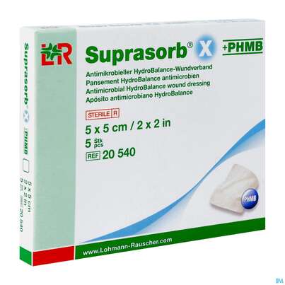 Suprasorb X-phmb Hydrobalance Wundverband Antimikrobiell 5x 5cm 5st, A-Nr.: 3065187 - 02