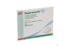 Suprasorb/x Hydrobalance Wundverband Kompresse 9x 9cm 5st, A-Nr.: 3065141 - 01