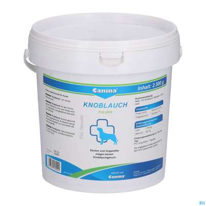 Sie sehen eine Packung Veterinaerprodukte Canina Hunde Knoblauch 2500g, Produktbild: 01 Veterinaerprodukte Canina Hunde Knoblauch 2500g, A-Nr.: 3202595 - 01