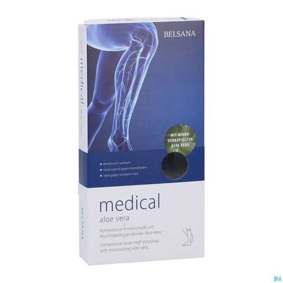 Stuetzstruempfe Belsana/medical/aloe Vera Ad Knie Gr M1 36-38 Marine 2st, A-Nr.: 5226140 - 03