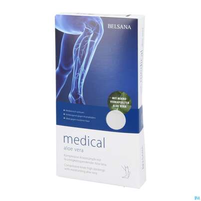 Stuetzstruempfe Belsana/medical/aloe Vera Ad Knie Gr M1 36-38 Weiss 2st, A-Nr.: 5226192 - 02