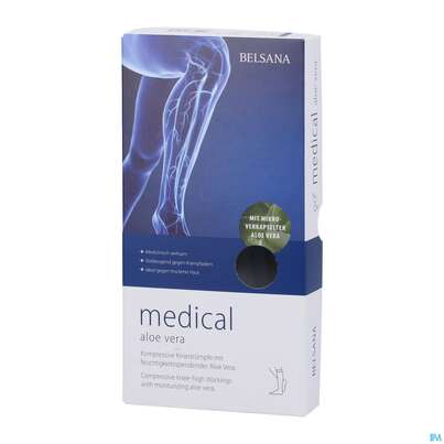 Stuetzstruempfe Belsana/medical/aloe Vera Ad Knie Gr M2 39-41 Marine 2st, A-Nr.: 5226157 - 02