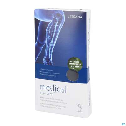 Stuetzstruempfe Belsana/medical/aloe Vera Ad Knie Gr M2 39-41 Schwarz 2st, A-Nr.: 5226298 - 02