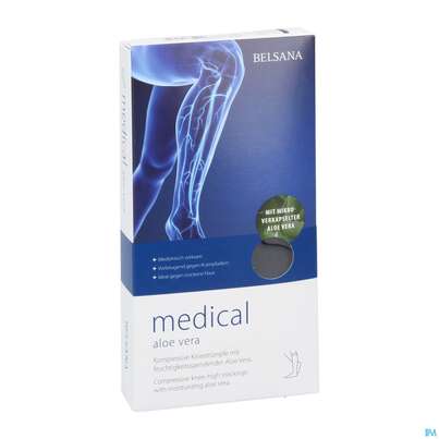 Stuetzstruempfe Belsana/medical/aloe Vera Ad Knie Gr M2 39-41 Schwarz 2st, A-Nr.: 5226298 - 03