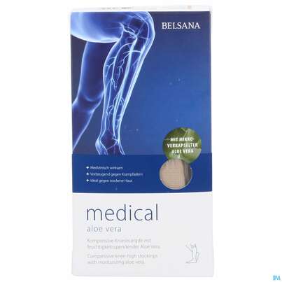 Stuetzstruempfe Belsana/medical/aloe Vera Ad Knie Gr M4 45-47 Beige 2st, A-Nr.: 5226275 - 01