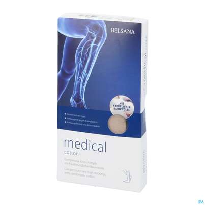 Stuetzstruempfe Belsana/medical Cotton Ad Knie Gr M3 42-44 Beige 2st, A-Nr.: 5223466 - 02