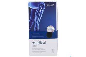 Stuetzstruempfe Belsana/medical Cotton Ad Knie Gr M3 42-44 Schwarz 2st, A-Nr.: 5223561 - 01