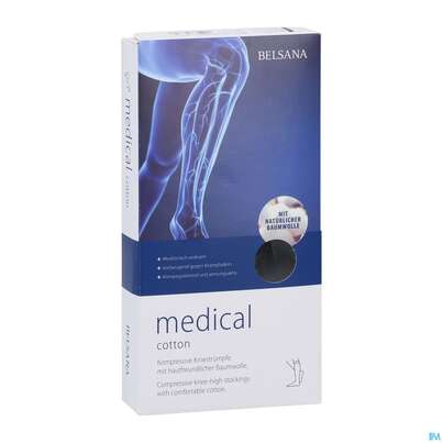 Stuetzstruempfe Belsana/medical Cotton Ad Knie Gr M3 42-44 Schwarz 2st, A-Nr.: 5223561 - 03