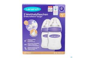 Saugflaschen -lansinoh/baby/pp Sauger S Weithals Natural Wave 2x160ml Pp Slow Flow 1st, A-Nr.: 5577313 - 01