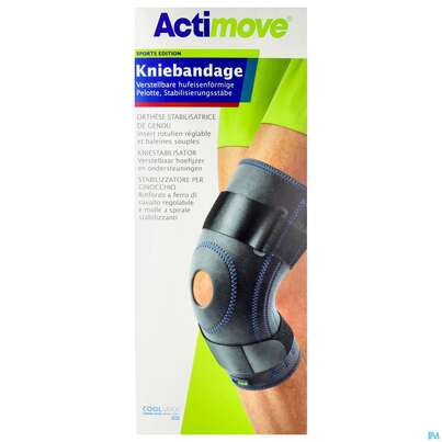 Kniegelenksbandagen Actimove/sport/+pelotte Gr M Oben 40,5-46cm 75594 1st, A-Nr.: 5263230 - 01