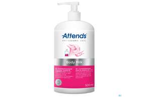 Sie sehen eine Packung Attends/care Body Milk 500ml 12st, Produktbild: 01 Attends/care Body Milk 500ml 12st, A-Nr.: 3884873 - 01