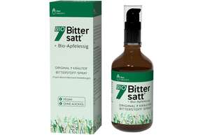 Sie sehen eine Packung doc nature’s BIO 7 Bittersatt® Spray, Produktbild: 01 doc nature’s BIO 7 Bittersatt® Spray, A-Nr.: 5934351 - 01