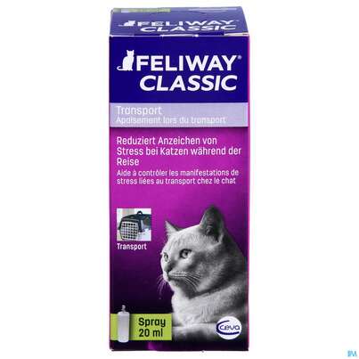 Sie sehen eine Packung Veterinaerprodukte Feliway F Katzen Spruehflasche 20ml, Produktbild: 01 Veterinaerprodukte Feliway F Katzen Spruehflasche 20ml, A-Nr.: 4581206 - 01