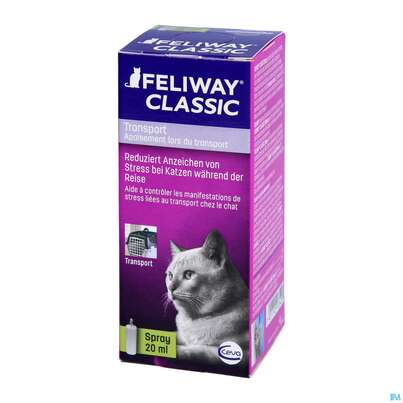 Sie sehen eine Packung Veterinaerprodukte Feliway F Katzen Spruehflasche 20ml, Produktbild: 02 Veterinaerprodukte Feliway F Katzen Spruehflasche 20ml, A-Nr.: 4581206 - 02