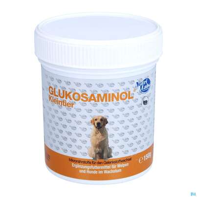 Sie sehen eine Packung Veterinaerprodukte Glukosaminol Pulver Hund Welpe 150g, Produktbild: 01 Veterinaerprodukte Glukosaminol Pulver Hund Welpe 150g, A-Nr.: 5587406 - 01