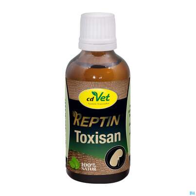 Sie sehen eine Packung Veterinaerprodukte Reptin Toxisan 50ml, Produktbild: 01 Veterinaerprodukte Reptin Toxisan 50ml, A-Nr.: 3491659 - 01