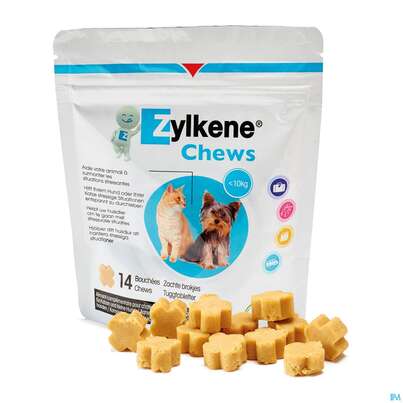 Sie sehen eine Packung Veterinaerprodukte Zylkene/chews Ergaenzungsfuttermittel Katze +hund 75 14st, Produktbild: 01 Veterinaerprodukte Zylkene/chews Ergaenzungsfuttermittel Katze +hund 75 14st, A-Nr.: 4887632 - 01