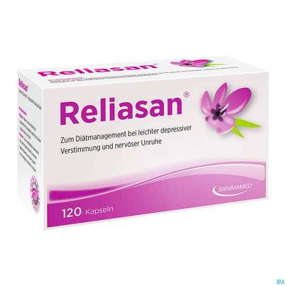 Sie sehen eine Packung Reliasan Kapseln 120st, Produktbild: 01 Reliasan Kapseln 120st, A-Nr.: 4856241 - 01