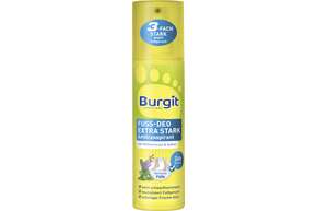 Sie sehen eine Packung Burgit Fuß-Deo Antitranspirant 175ml, Produktbild: 01 Burgit Fuß-Deo Antitranspirant 175ml, A-Nr.: 4615359 - 01
