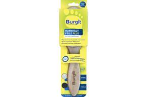 Sie sehen eine Packung Burgit 2in1 Hornhaut Feile PLUS Holz, Produktbild: 01 Burgit 2in1 Hornhaut Feile PLUS Holz, A-Nr.: 5664785 - 01