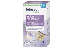 Sie sehen eine Packung TETESEPT Baby Träum Schön Bad 100ML, Produktbild: 01 TETESEPT Baby Träum Schön Bad 100ML, A-Nr.: 5821776 - 01
